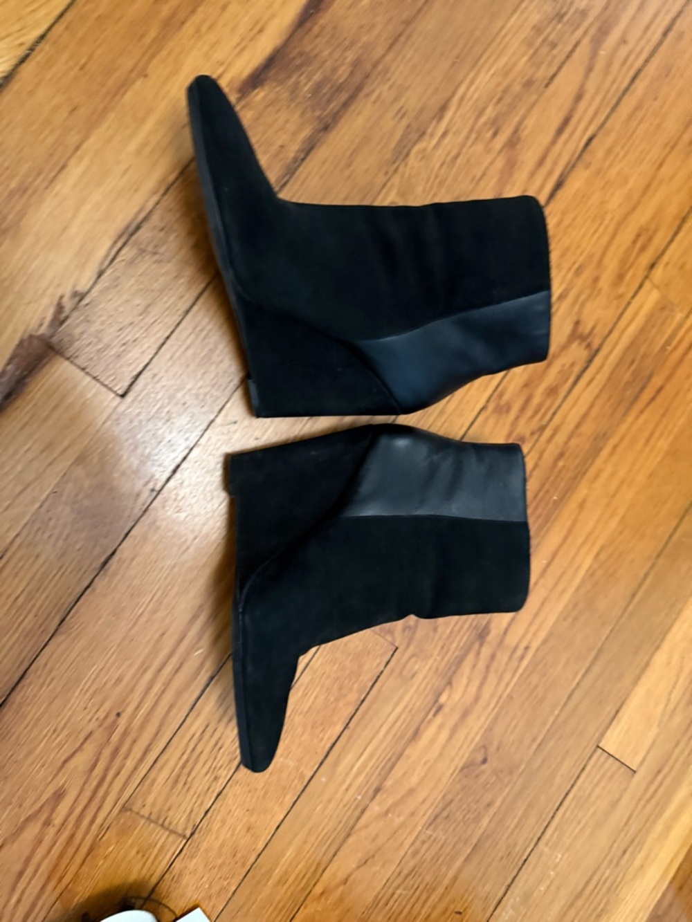 Rebecca Minkoff Black Suede & Leather Ankle Booties